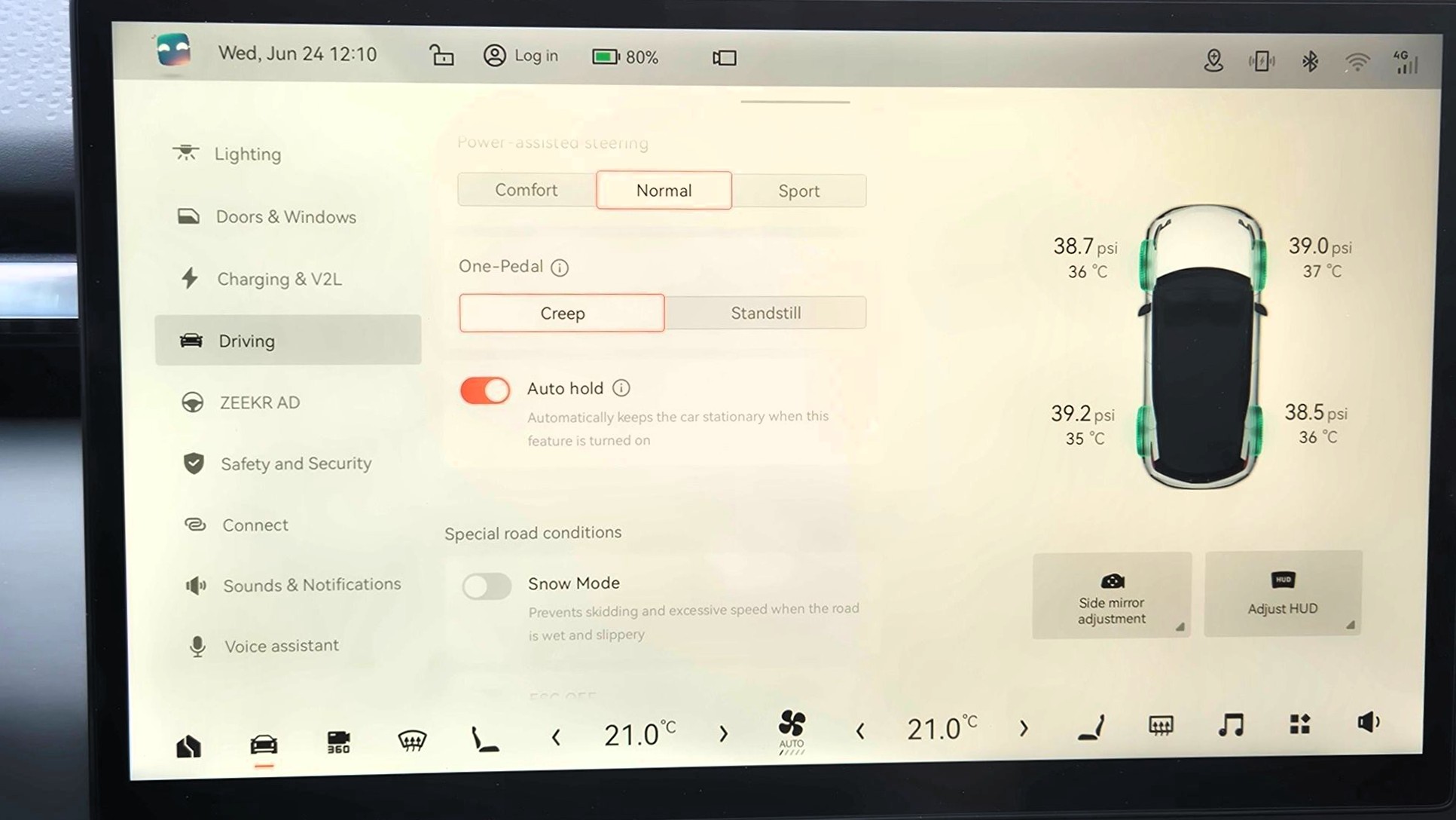 zeekr x drive modes